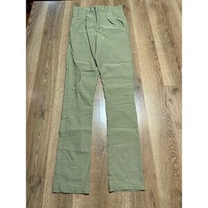 Love Moda Trousers Womens Small Green Adult High Rise Slim Fit Stretch Excellent